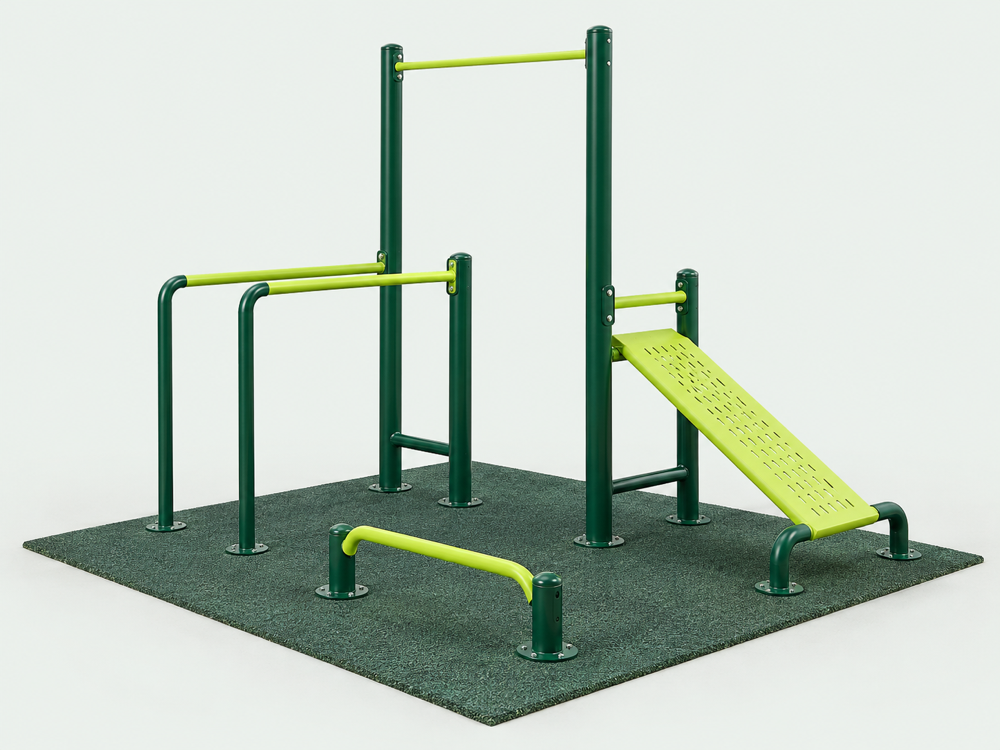 Combination Station — outdoor gym equipment station illustration
